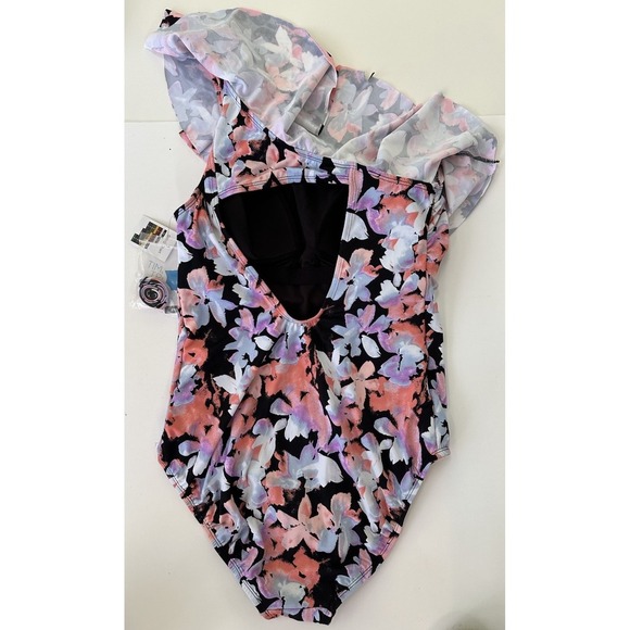 Time and TRU one piece floral print swimsuit sz L - Picture 7 of 7